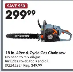 Princess Auto 18 in. 49cc 4-Cycle Gas Chainsaw offer