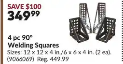 Princess Auto 4 pc 90° Welding Squares offer