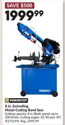 Princess Auto 8 in. Swivelling Metal-Cutting Band Saw offer