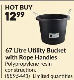 Princess Auto 67 Litre Utility Bucket with Rope Handles offer