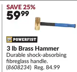 Princess Auto 3 lb Brass Hammer offer