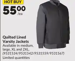 Princess Auto Quilted Lined Varsity Jackets offer