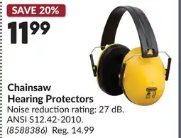 Princess Auto Chainsaw Hearing Protectors offer