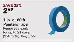 Princess Auto 1 in. x 180 Painters Tape offer