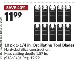 Princess Auto 10 pk 1-1/4 in. Oscillating Tool Blades offer