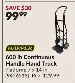 Princess Auto 600 lb Continuous Handle Hand Truck offer
