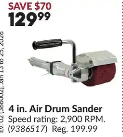 Princess Auto 4 in. Air Drum Sander offer