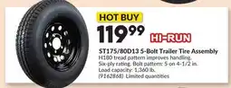 Princess Auto ST175/80D13 5-Bolt Trailer Tire Assembly offer