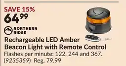Princess Auto Rechargeable LED Amber Beacon Light with Remote Control offer