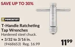 Princess Auto 3/32 to 3/16 in. T-Handle Ratcheting Tap Wrenches offer