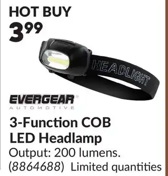 Princess Auto 3-Function COB LED Headlamp offer