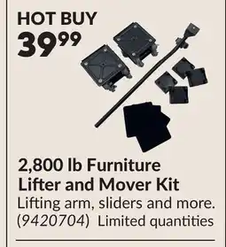 Princess Auto 2,800 lb Furniture Lifter and Mover Kit offer