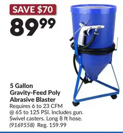 Princess Auto 5 Gallon Gravity-Feed Poly Abrasive Blaster offer