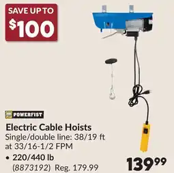 Princess Auto Electric Cable Hoists offer