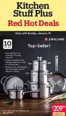 Kitchen Stuff Plus 10 Pc. ZWILLING Joy Cookware Set offer