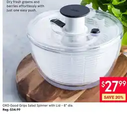 Kitchen Stuff Plus OXO Good Grips Salad Spinner with Lid - 8 dia offer