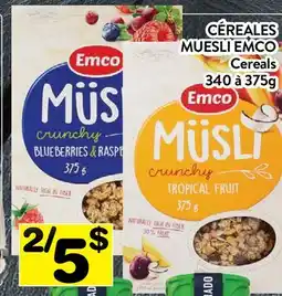 Supermarché PA CÉREALES MUESLI EMCO | Cereals offer