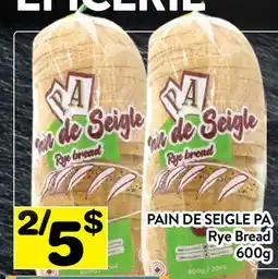 Supermarché PA PAIN DE SEIGLE PA | Rye Bread offer