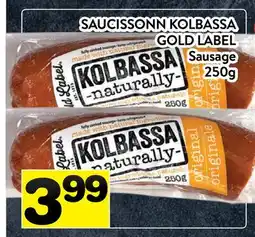 Supermarché PA SAUCISSONN KOLBASSA / GOLD LABEL Sausage offer