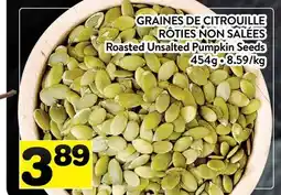 Supermarché PA GRAINES DE CITROUILLE RÔTIES NON SALÉES | Roasted Unsalted Pumpkin Seeds offer