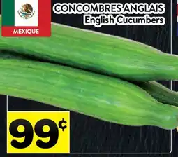 Supermarché PA CONCOMBRES ANGLAIS | English Cucumbers offer