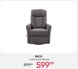 Meubles RD Paco - swivel reclining chair offer