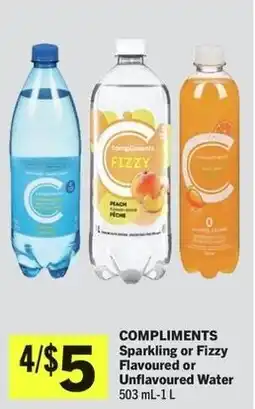 IGA Compliments sparkling or fizzy flavoured or unflavoured water offer