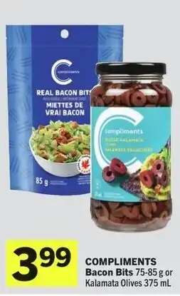 IGA Compliments bacon bits offer