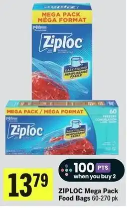 IGA Ziploc mega pack food bags offer