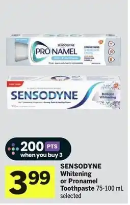 IGA Sensodyne whitening or pronamel toothpaste offer