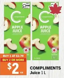 IGA Compliments juice offer