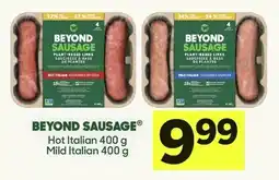 IGA Beyond sausage hot italian mild italian offer