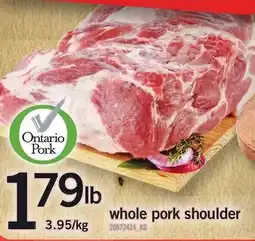 Loblaws Whole pork shoulder offer