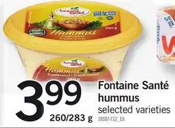 Loblaws Fontaine Santé hummus offer