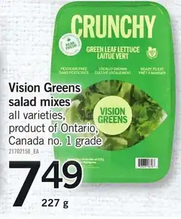 Loblaws Vision Greens salad mixes offer
