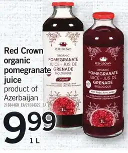 Loblaws Red Crown organic pomegranate juice offer