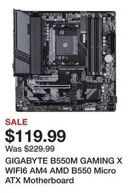 Newegg GIGABYTE B550M GAMING X WIFI6 AM4 AMD B550 Micro ATX Motherboard offer