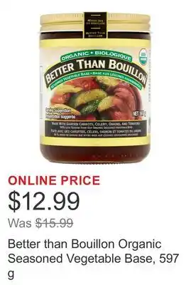 Costco Better than Bouillon Organic Seasoned Vegetable Base offer