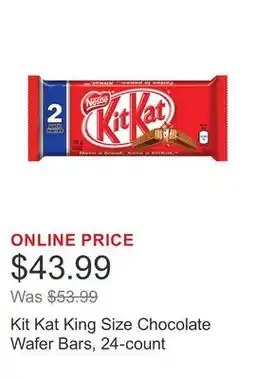 Costco Kit Kat King Size Chocolate Wafer Bars, 24-count offer