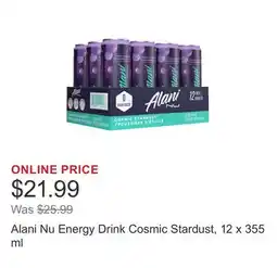 Costco Alani Nu Energy Drink Cosmic Stardust offer
