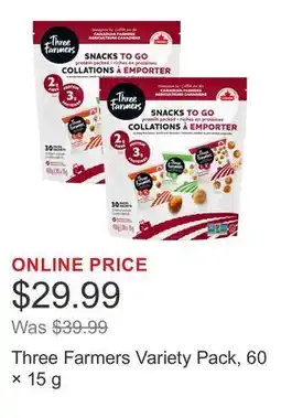 Costco Three Farmers Variety Pack, 60 × offer
