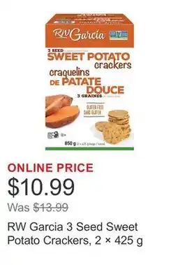 Costco RW Garcia 3 Seed Sweet Potato Crackers, 2 × offer