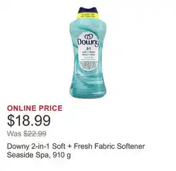 Costco Downy 2-in-1 Soft + Fresh Fabric Softener Seaside Spa, 910 g offer