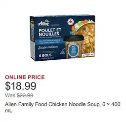 Costco Allen Family Food Chicken Noodle Soup, 6 × offer