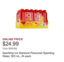 Costco Sparkling Ice Starburst Flavoured Sparkling Water, 503 mL, 24-pack offer