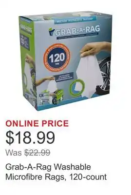 Costco Grab-A-Rag Washable Microfibre Rags, 120-count offer