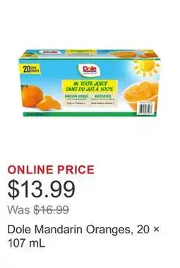 Costco Dole Mandarin Oranges, 20 × offer