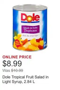 Costco Dole Tropical Fruit Salad in Light Syrup offer
