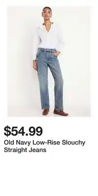 Old Navy Old Navy Low-Rise Slouchy Straight Jeans offer