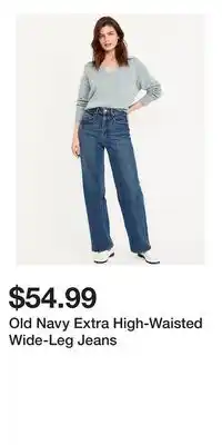 Old Navy Old Navy Extra High-Waisted Wide-Leg Jeans offer